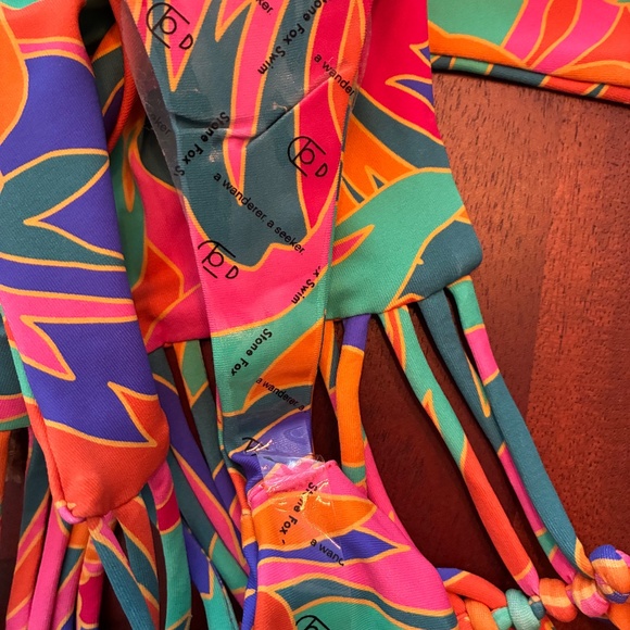 NWT Stone Fox Swim 2 piece set in Stained Glass print Bliss top & Simone bikini - Picture 15 of 16